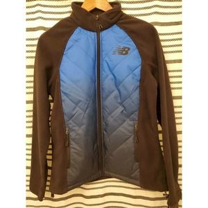 New Balance Womens Activewear Fleece Puffer Jacket